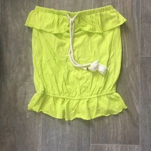 yellow/ green sunmer tube top